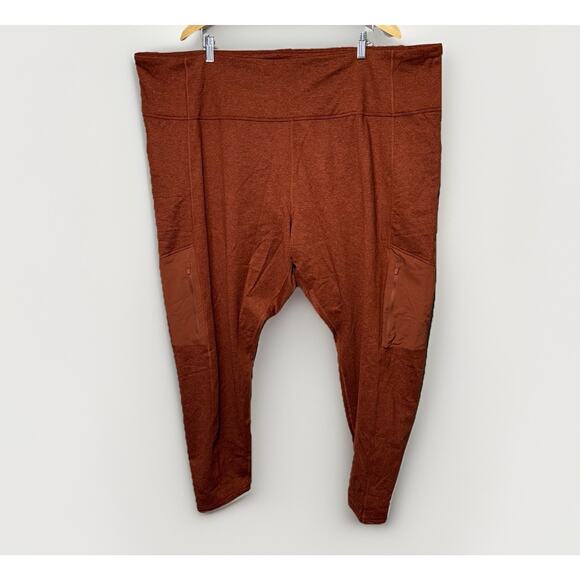 Old Navy Leggings Women’s 4X CozeCore High-Rise Rust Mohair Side Pockets NWOT - Picture 1 of 7